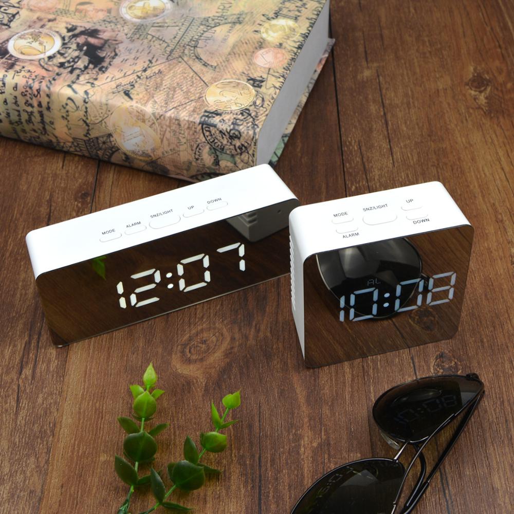 LED Digital Display Office Alarm Clock Bedroom Wake Up Light LED Digital Clock Table Watch Desk Clock Home Electronics Clocks