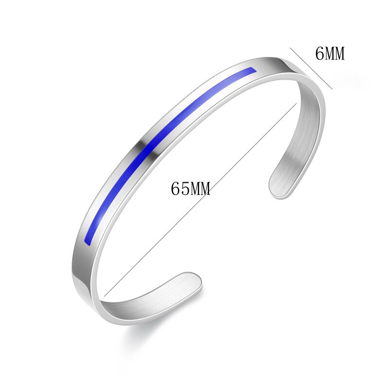 2022 Fashion C Shape Bangle Bracelet uomo donna apertura larghezza 6mm bracciale in acciaio inossidabile per uomo donna gioielli regalo