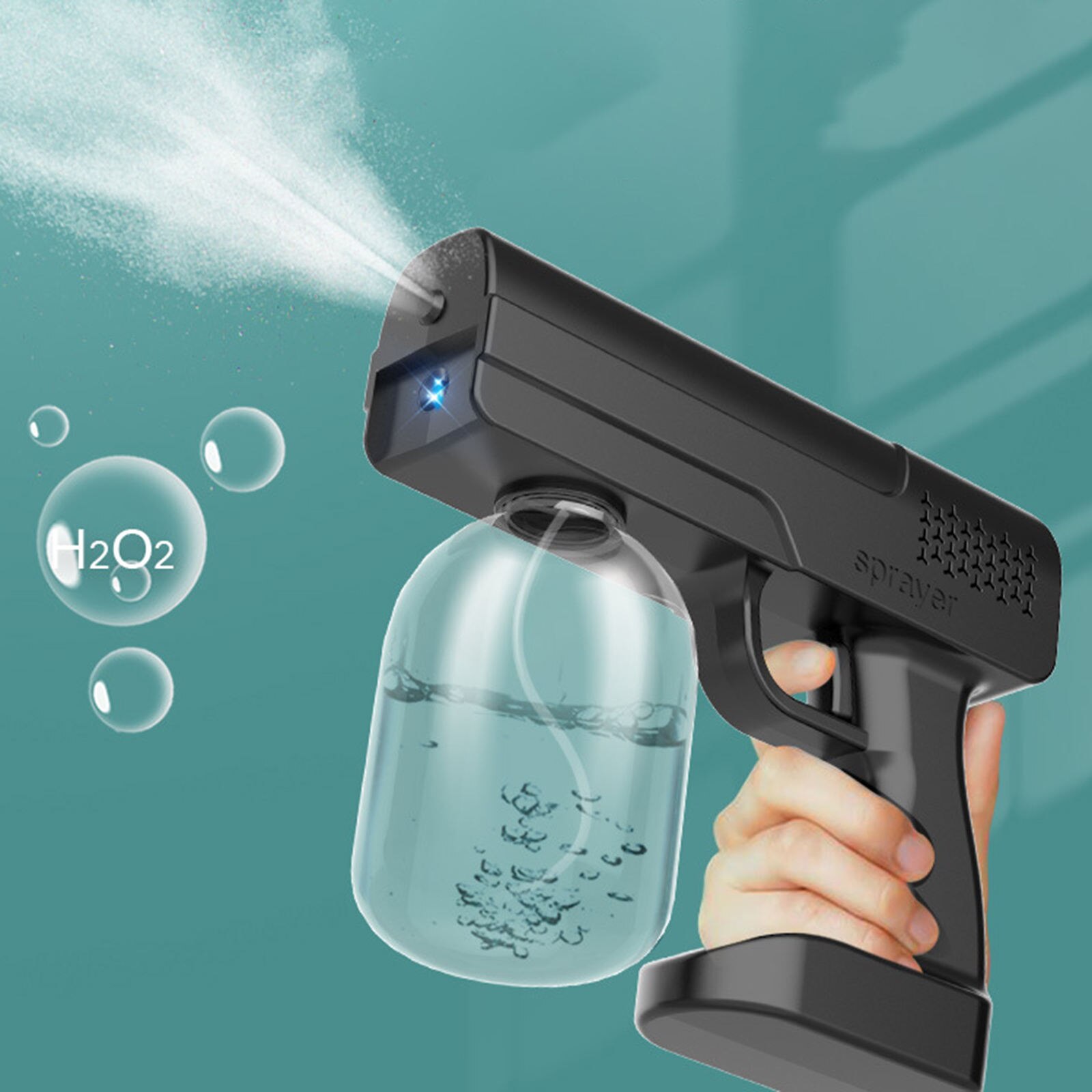 Nebulizzatore a spruzzo di vapore Nano elettrico senza fili luci blu USB ricaricabile per roo domestico