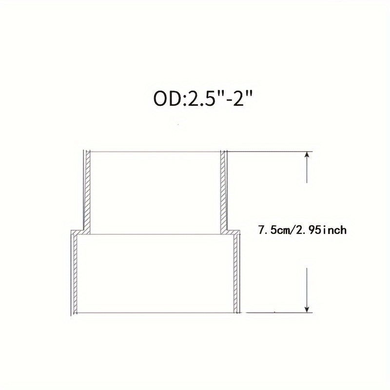 OD 2‘’-2.5”(50mm-63mm) Hose connector Vacuum Hose Adapter Plastic Hose Reducer Adapter Connector Flexible PVC Pipes