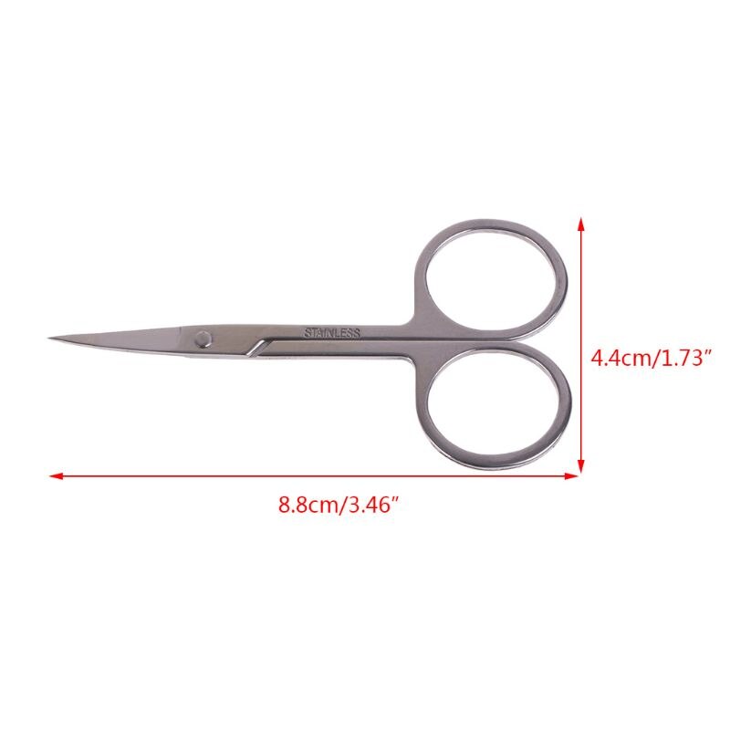 HUAMIANLI Scissor Manicure For Nails Eyebrow Nose Eyelash Cuticle Scissors Curved Pedicure Makeup Tools