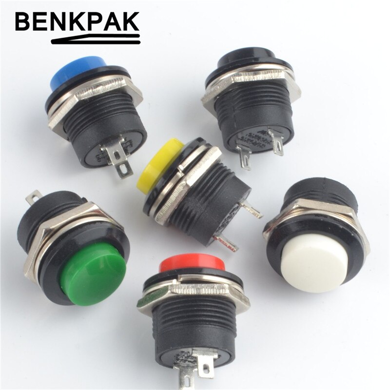 5 stks 16mm Zelf Return Momentary Drukknop