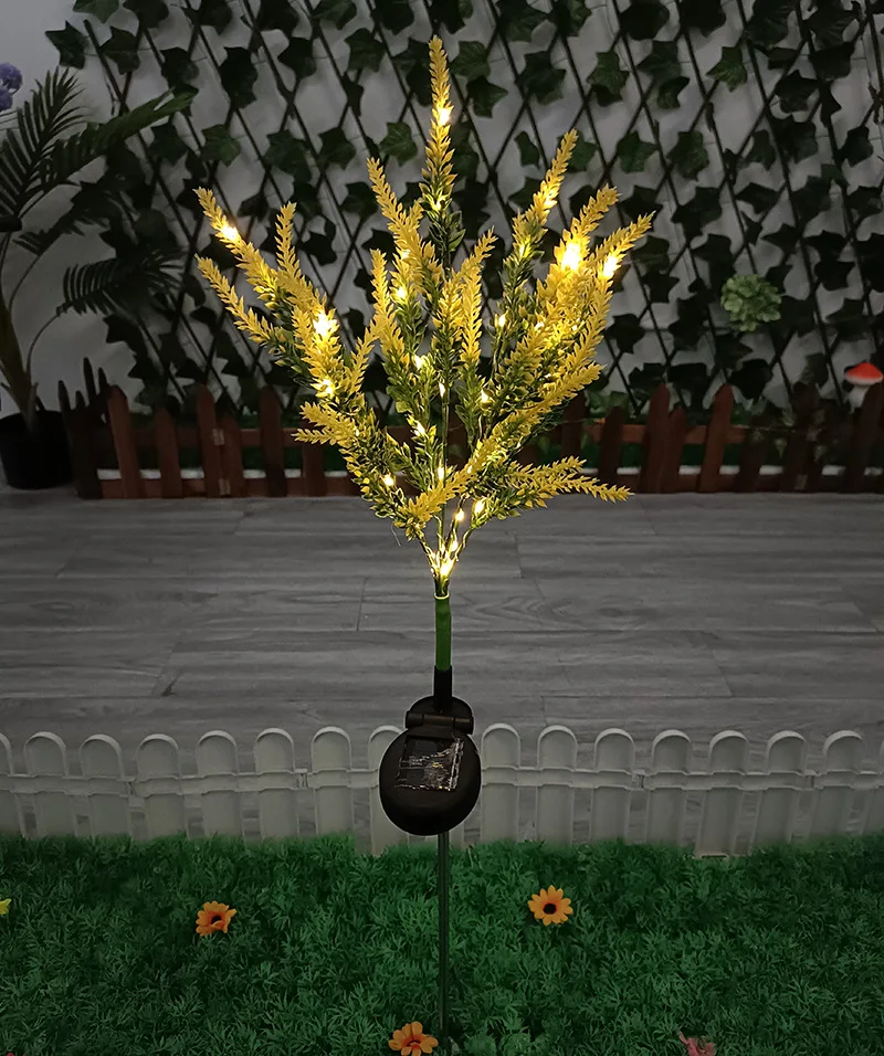 Solar Garden Lights Wild Flower Chrysanthemum Stake Lawn Lamp Waterproof Garden Butterfly Lamps Yard Art for Home Decoration: changeable