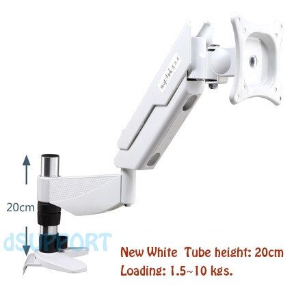 10-27&quot; 360 Degree Full Rotation Display Monitor Holder Desktop Clamping LCD TV Mount Bracket Arm 20~80cm Height MD5211W