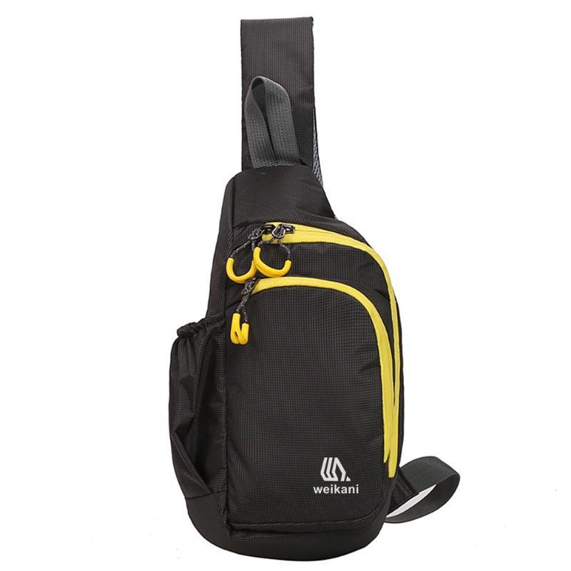 Outdoor reistas, schoudertas voor dames en heren, waterdichte sporttas, heuptas, schoudertas voor fietsen, hardlooptassen, 4 kleuren: Zwarte kleur