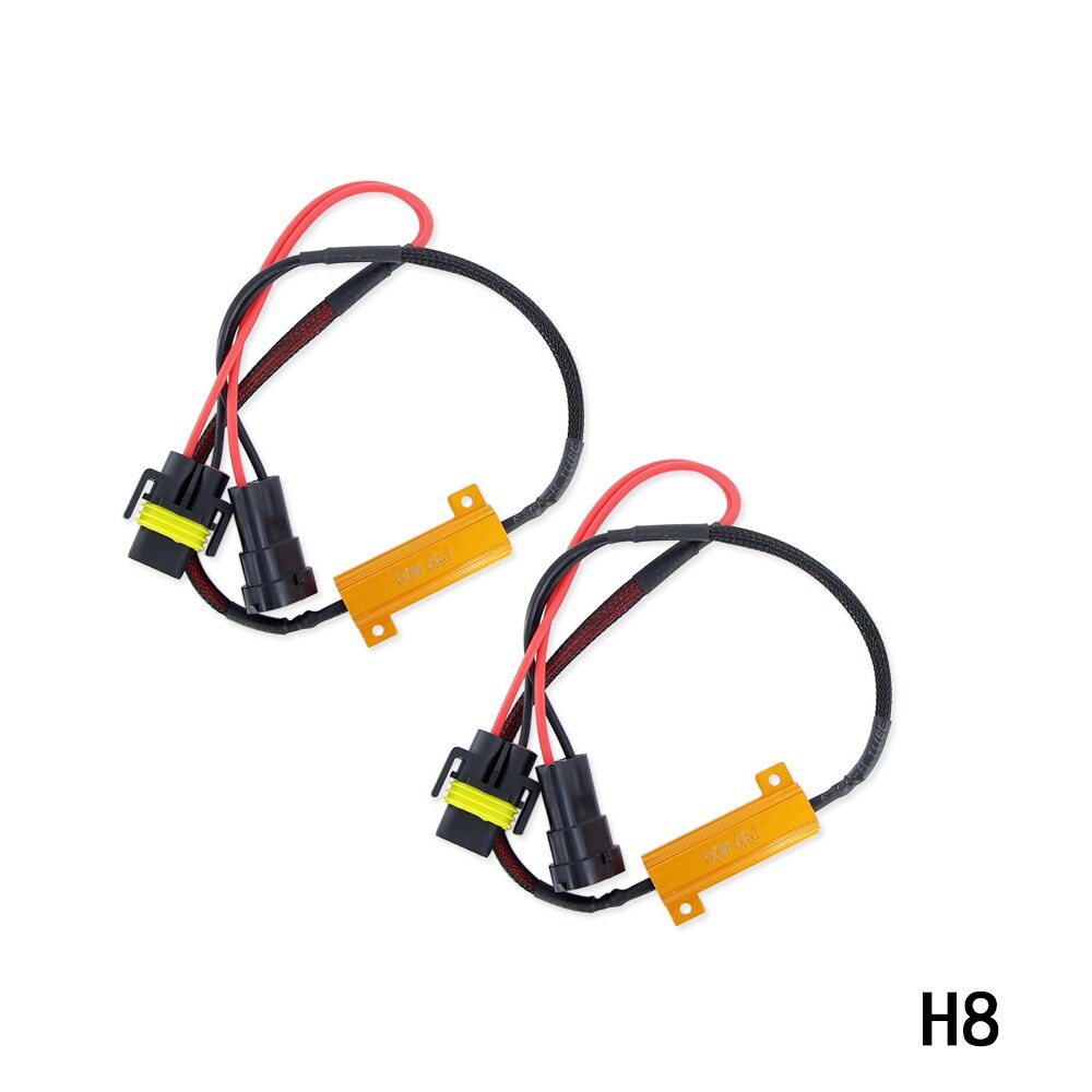 12V LED Warning Light Canceller load resistance decode Car Daytime running Light Fix Error Canbus Load Resistor H8 H11 9005 9006