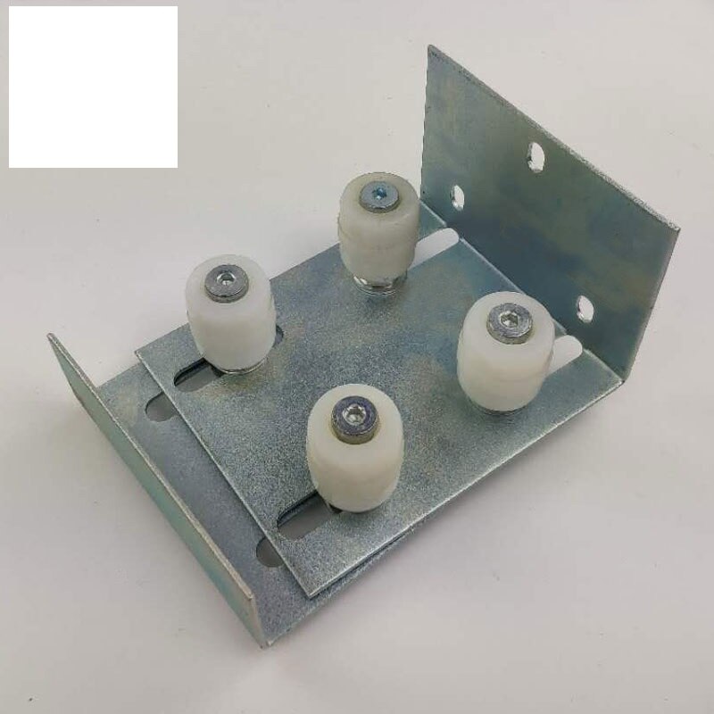 Slide Gate Door Guide Roller L Rear Post Bracket Heavy Duty Adjustable Dual Nylon Roller