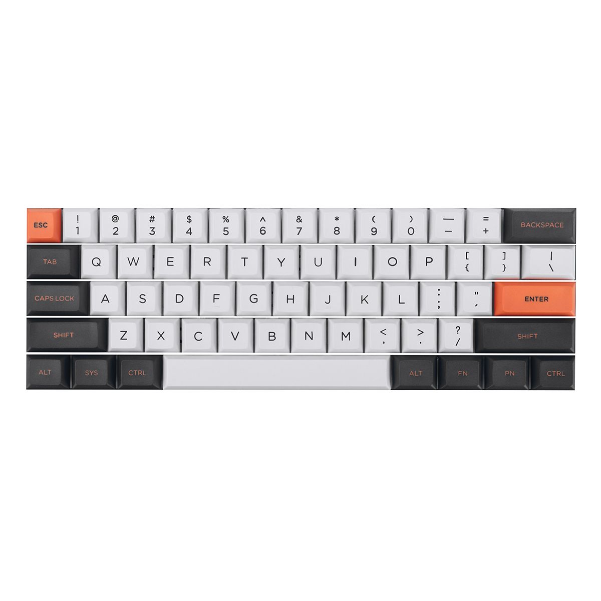 FEKER 61 Keys 104 Keys PBT Sublimation Keycaps Thermal Sublimation Process DSA Height
