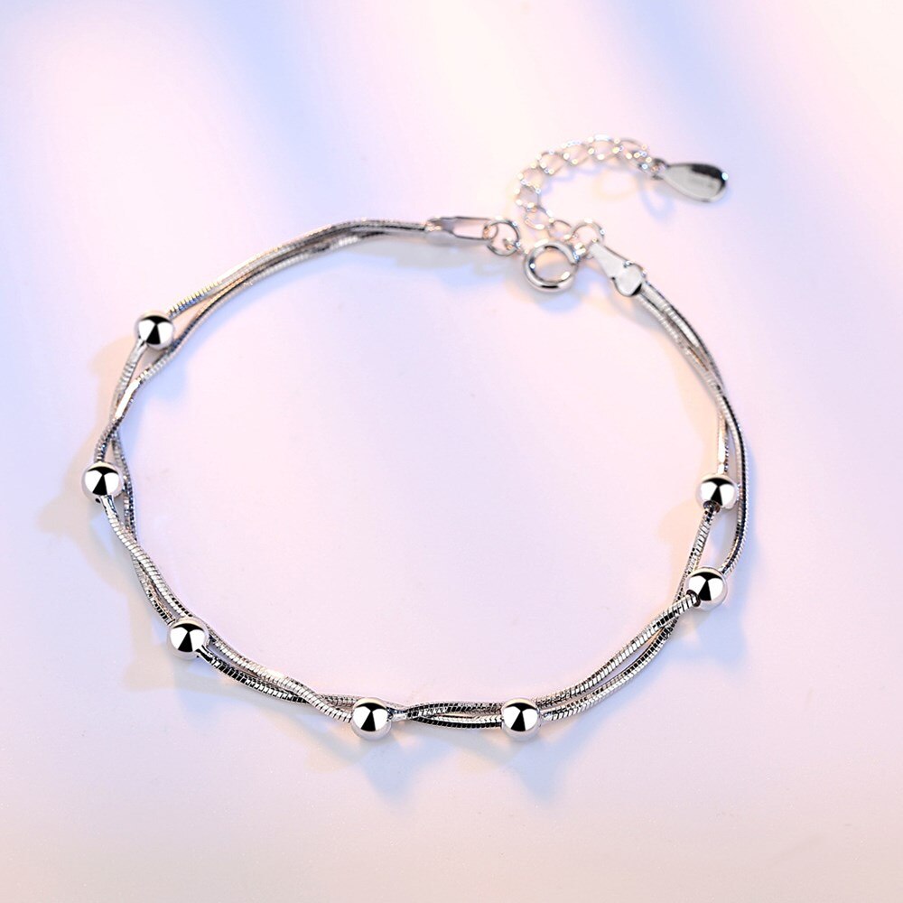 925 carimbo de prata esterlina jóias de alta qualidade moda mulher pulseira retro quadrado simples pulseira comprimento 20cm fecho: C