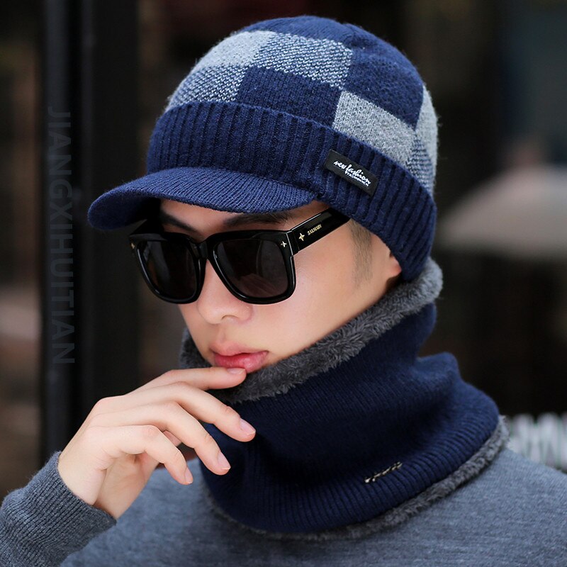 Skullies bonnets hommes chapeaux d'hiver pour hommes écharpe tricoté chapeau casquette femmes hiver Bonnet chapeau Homme Homme Gorro Bonnet casquettes de Baseball