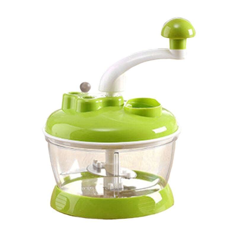 Licuadora portátil Manual, rebanador de verduras en espiral, picadora de carne, procesador de alimentos, herramienta: Verde