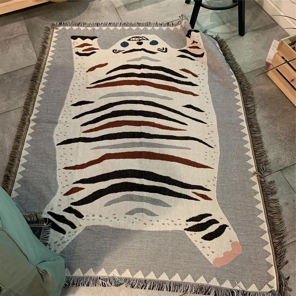 Neue Multifunktions Ebene bilden Decke nordisch Weiß Tiger Sofa Abdeckungen Cobertor Staub Abdeckung Haushalts Sofa Heimat dekorative