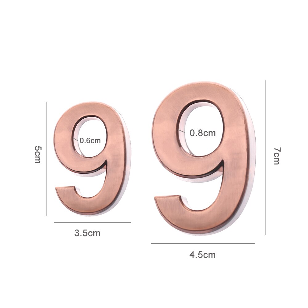 0-9 ABS Plastic Cijfer zelfklevende Huis Plaque Adres Teken Kamer Deur Nummer Cijfers Sticker Cijfer Teken hotel Deur Label