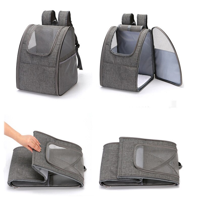 Pet Puppy Hond Kat Carrier Bag Black Hond Rugzak Outdoor Ademend Opvouwbare Pet Rugzak Voor Reizen Kleine Hond Tas