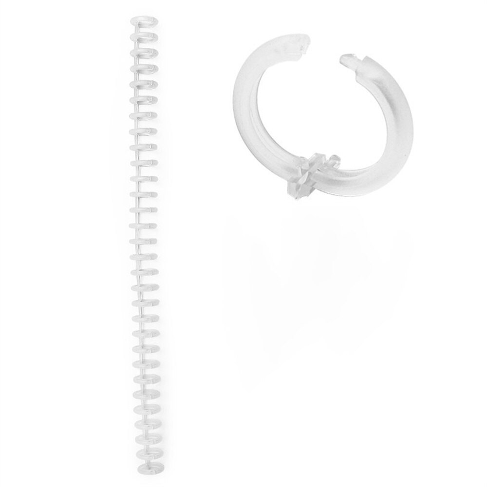 2pcs 30-hole Binding Strip Diameter 12mm Loose-leaf Ring for Book Paper Binding Cropable Plastic Binding Strips Office Supplies