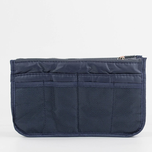 MOGULVXING Inserto Dell'organizzatore del Sacchetto Cosmetico di Trucco Delle Donne di Nylon di Viaggio Tote Della Borsa Della Borsa Grande fodera Della Signora sacchetto di Tote di Stoccaggio Borse: Navy