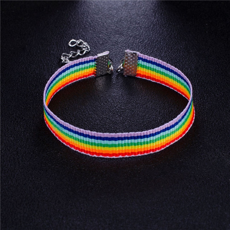 NEWBUY Rainbow Color Bracelet For Women Men Gay Jewelry Daily Accessories