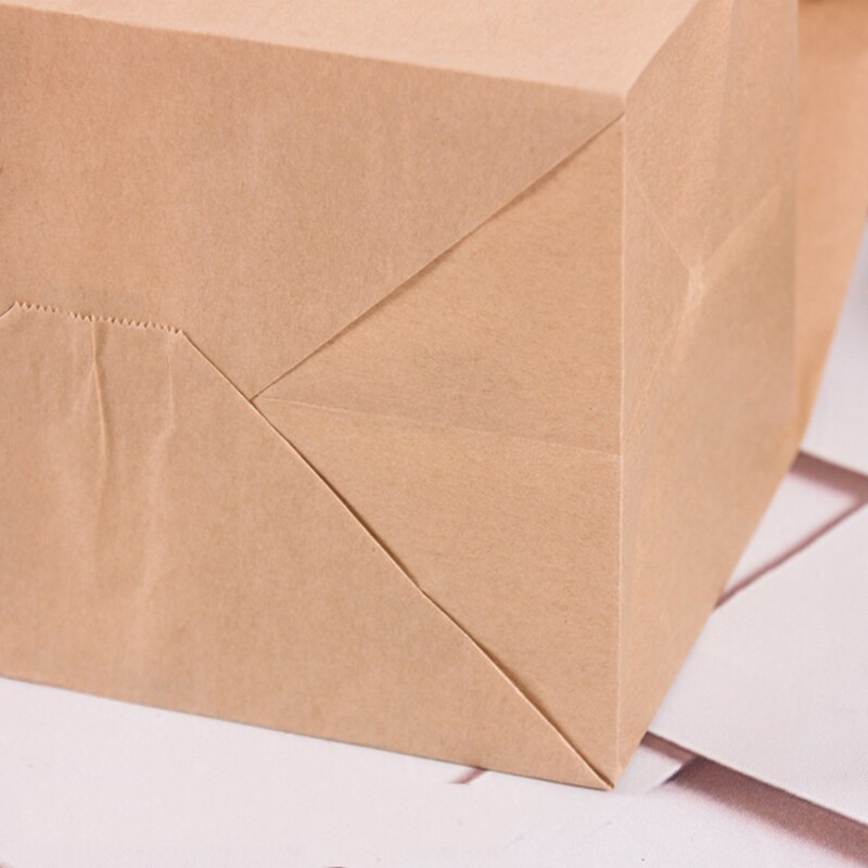 Bolsas marrones de panadería/bolsas de papel Kraft para galletas, sándwiches, pan, aperitivos para llevar alimentos secos y, suministros para fiestas y bodas, 10 Uds.