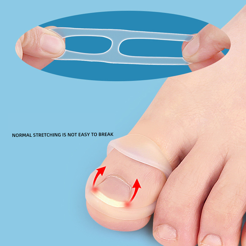 1 stk. silikone nedgroet tånegl korrektion usynlig nedgroet tå fingernegl glatning beskytter bøjle pedicure fodplejeværktøj