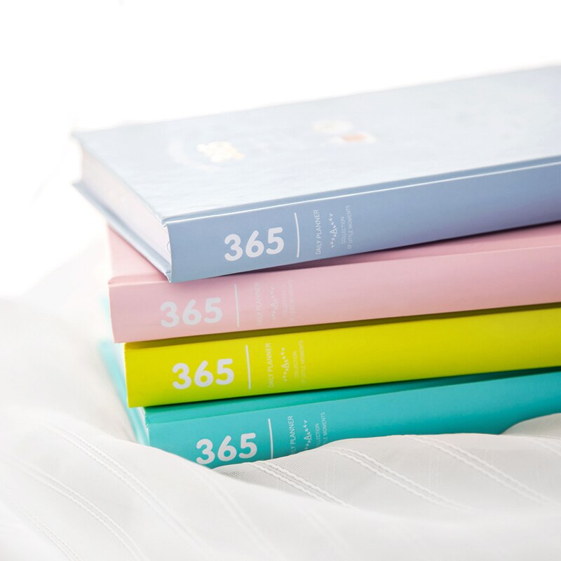 Korean Kawaii Cute 365 Planner Daily Weekly Monthly Yearly Planner Agenda Schedule Day Plan Notebook Journal Dairy A5