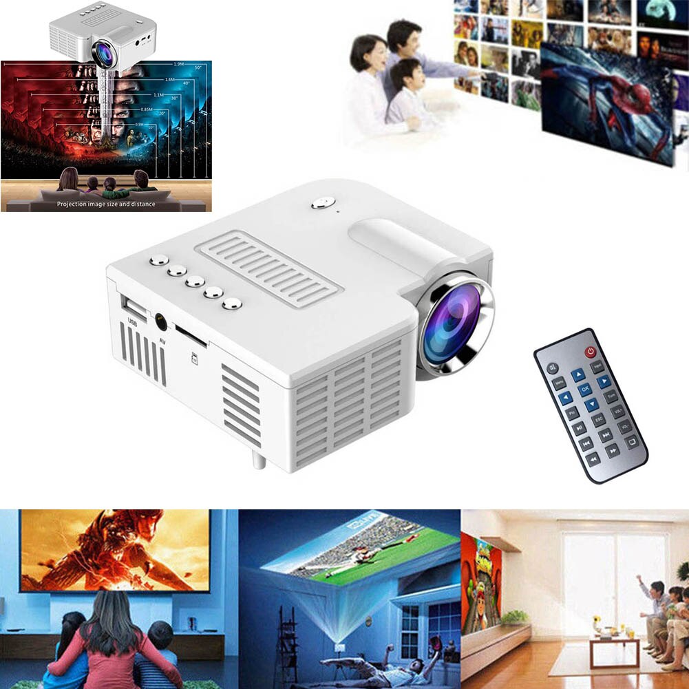 Draagbare UC28 Pro Mini Led Projector Home Cinema Theater Av Vga Usb ND998