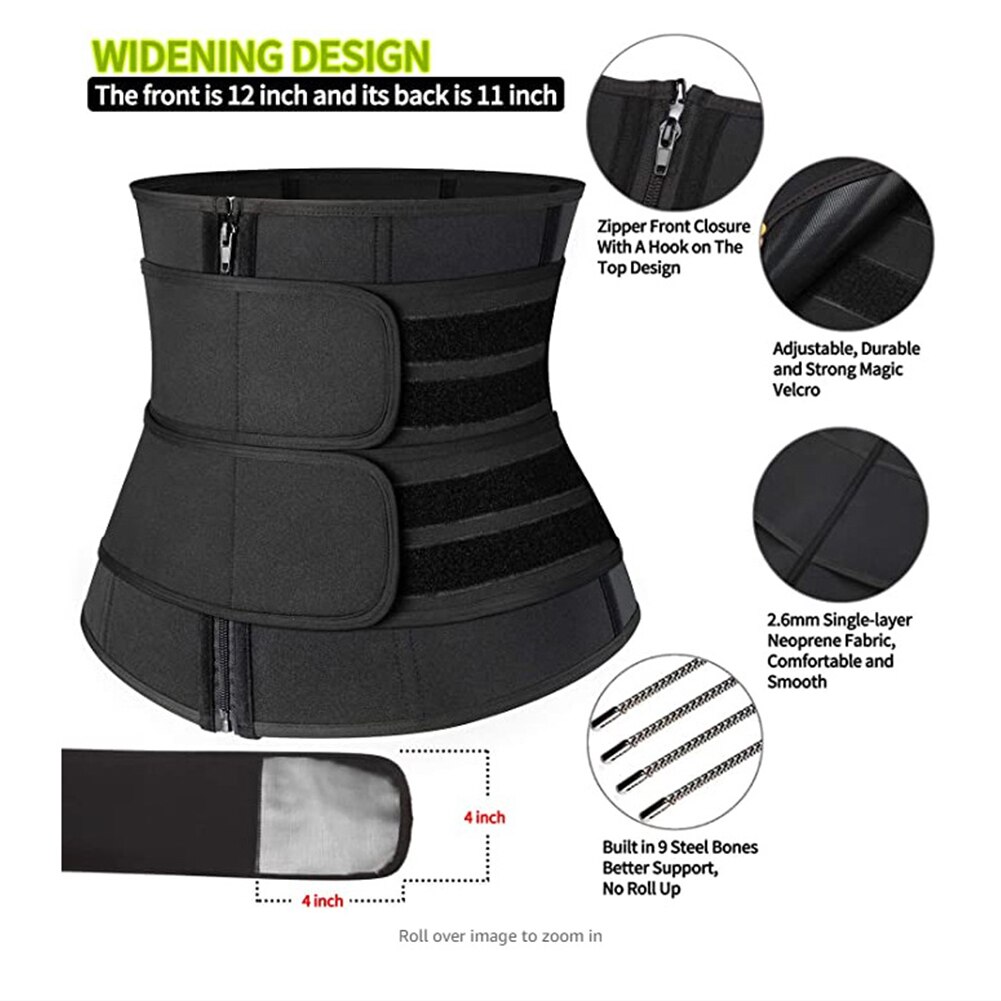 Tummy Control Waist Loss Sweat Shaper Wrap Support Belt Fitness Weight Band for Easy Safety Working-out Ornaments