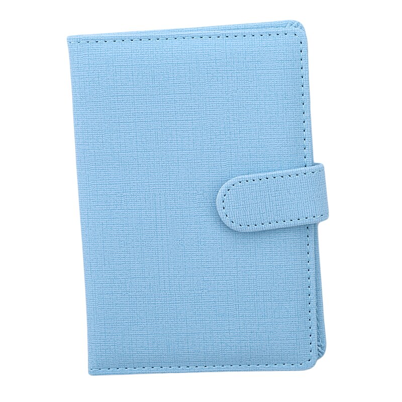 1 Pc Mode Pu Lederen Travel Draagbare Paspoort Kaarthouder Geval Effen Kleur Paspoort Beschermhoes Paspoort Cover: Fresh blue