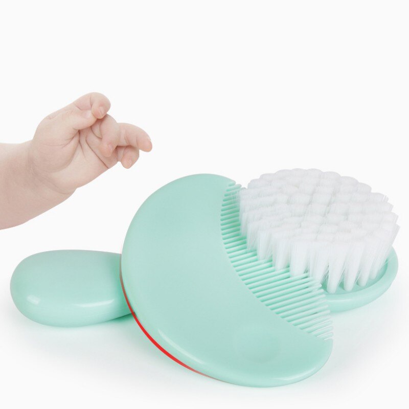 Baby Massage Hoofdhuid Kam Grooming Douche Kit Veiligheid Zachte Baby Haar Borstel 2 Stks/set: Default Title