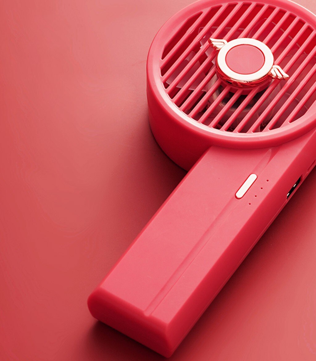USBColorful Portable Handheld Fan Low Noise Multi-function Mini Rechargeable Adjustable Hand Free Cooling Fan With Power Bank
