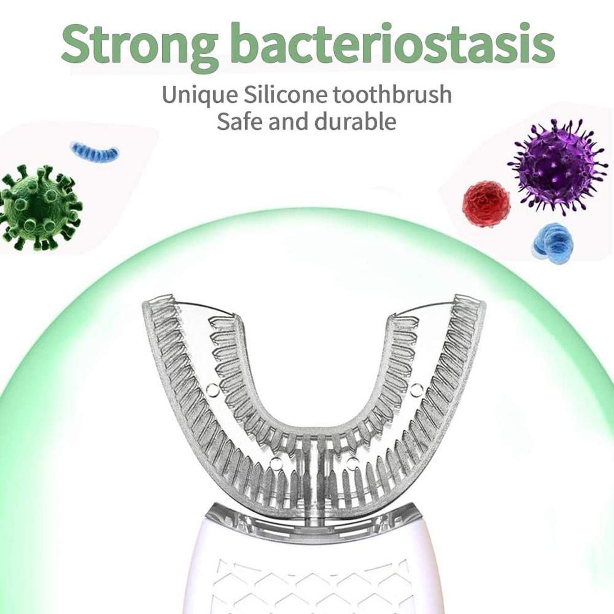360 grad Intelligente Sonic Elektrische Automatische Zahnbürste Ultra sonic Zahn Pinsel U Form Kopf Mundstück Mit USB Ladegerät