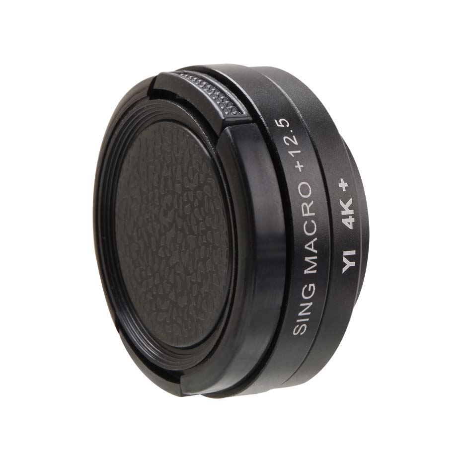 Caenboo super filtros de lente de curta-up, filtros para xiaomi yi 4k/ii/lite/+ plus 12.5x filtro de câmera de ação esportiva, yi 4k + cctv 37mm