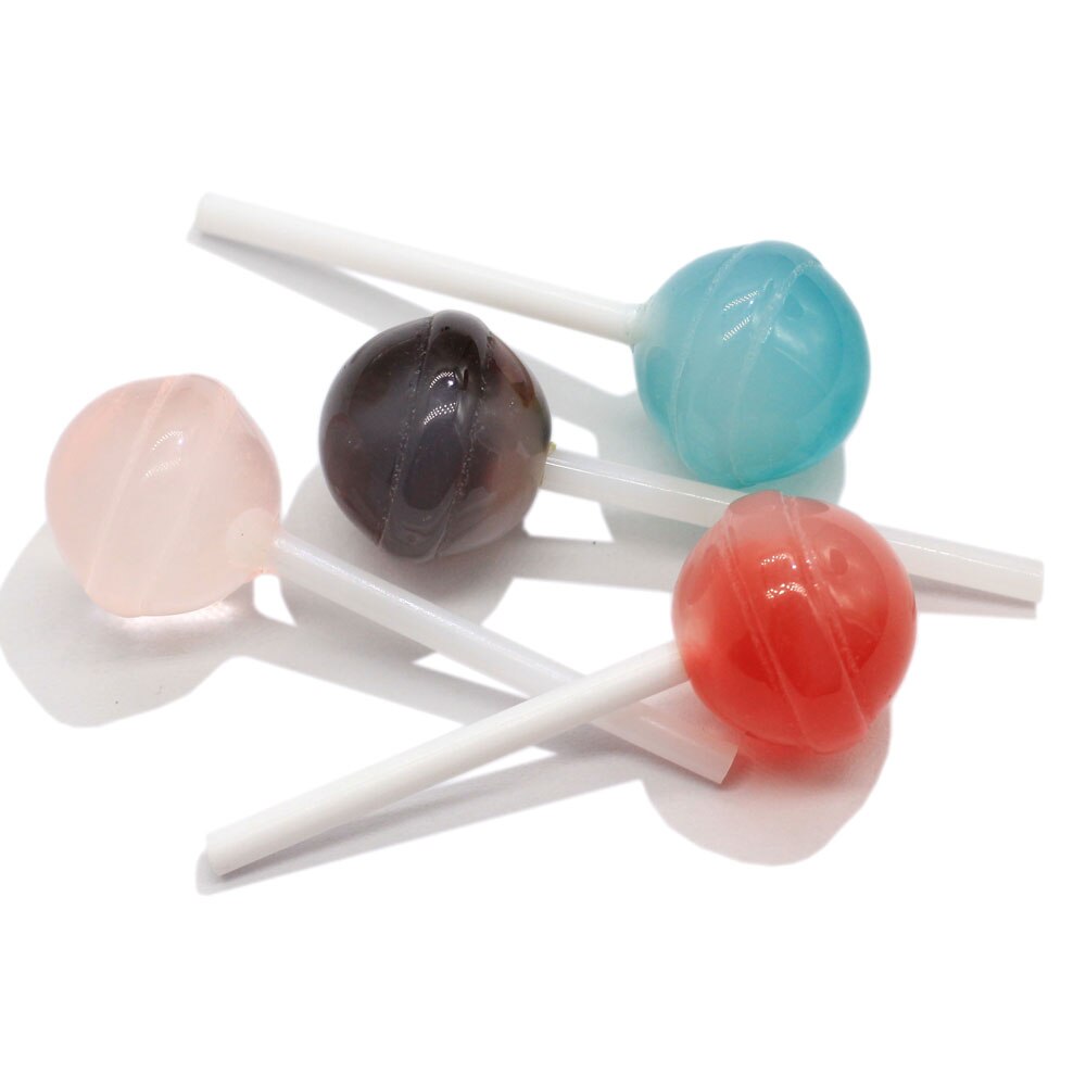 Piruletas redondas de colores en miniatura para hacer joyas, 50/100 Uds.: 50PCS / mix