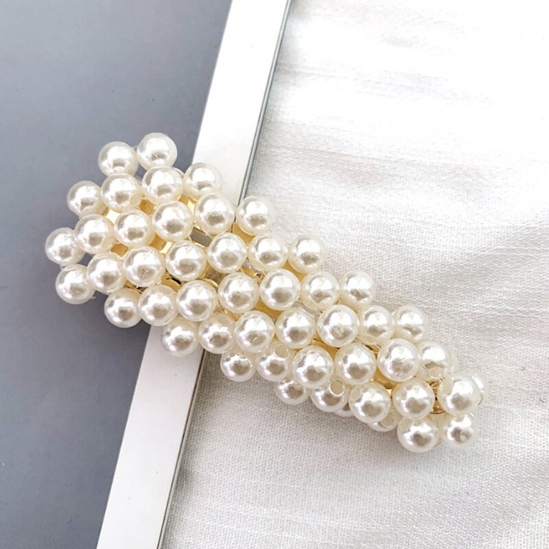 Full Pearl Hair Clips Pins For Women Girls Hairpins Barrette Korean Metal Hairgrip Hair Accessories