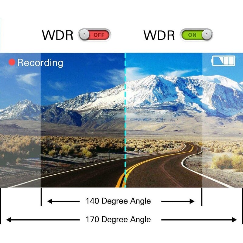 1080P Mini Car Driving Recorder DVR Vehicle Camera G-Sensor Video Recorder DVR Dash Cam with Night Vision 2 Inch