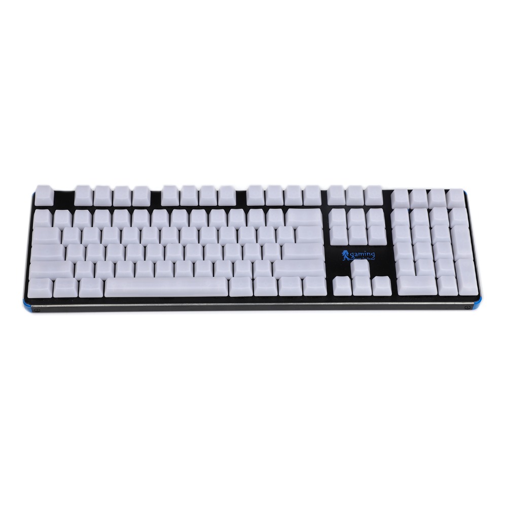 YMDK 1.5mm ABS 108 87 61 ANSI ISO Blank Milk Fog OEM Profile Shine Through Keycap For MX Mechanical Keyboard RGB GK61 Womier 66