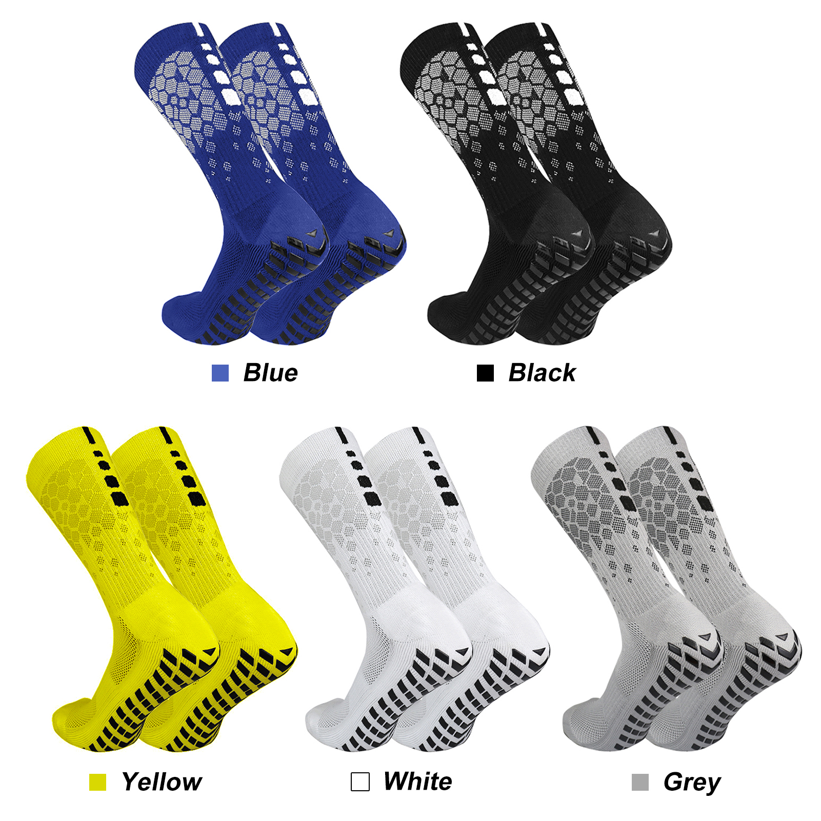 Calzini da calcio antiscivolo per uomo e donna Calzini sportivi traspiranti con pinze per palestra di calcio yoga