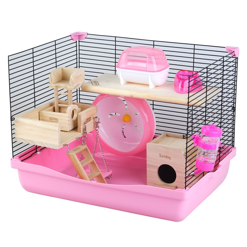 Mini Cage hérisson Hamster en or 47, grande Villa, ensemble d&#39;accessoires