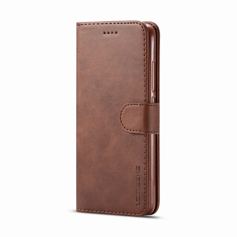 Cover Case For Samsung Galaxy A10 Cases Luxury Business Magnetic Flip Plain Wallet Stand Phone Bags For Samsung M10 A 10 Coque: For M10 / Brown