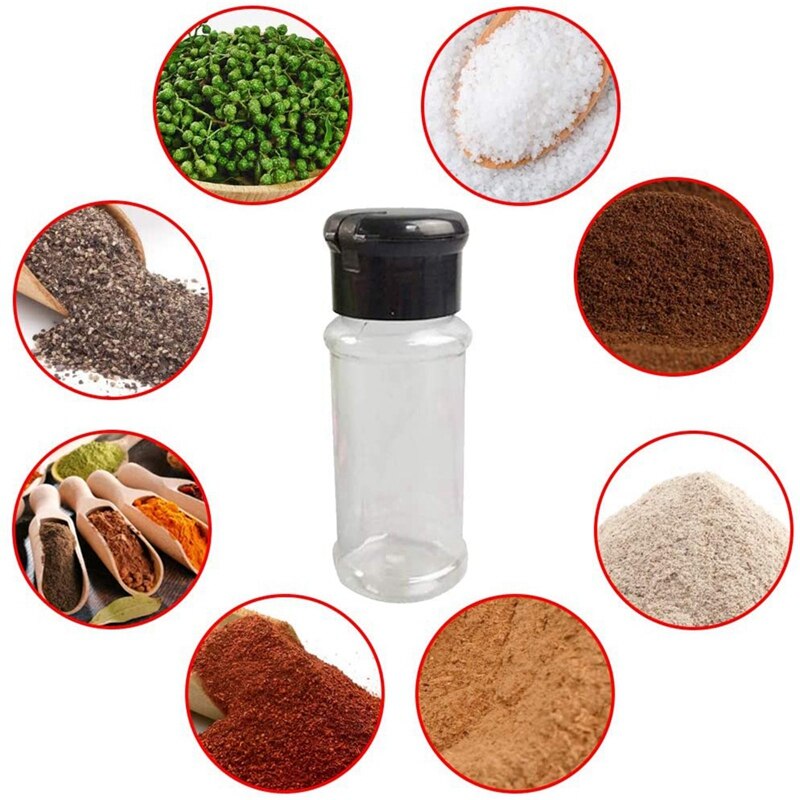20 Stks/set 100Ml Spice Zout Peper Shakers Zwart Kruiden Jar Kan Peper Fles Barbecue Specerij Keuken Gadget Tool