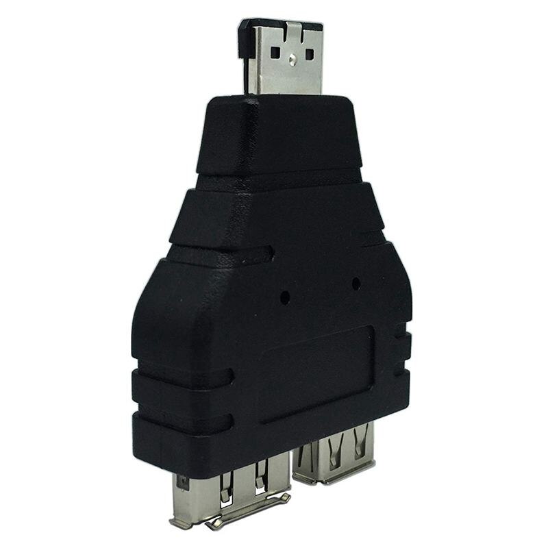 ESATAp puissance sur ESATA Combo mâle vers USB 2.0 Type A femelle et ESATA femelle adaptateur connecteur convertisseur