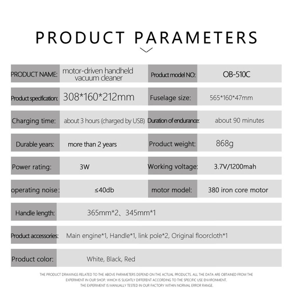 Handheld Vacuum Cleaner Strong Suction Wireless Charging Floor Sweeper Portable Dust Collector Household Aspirator