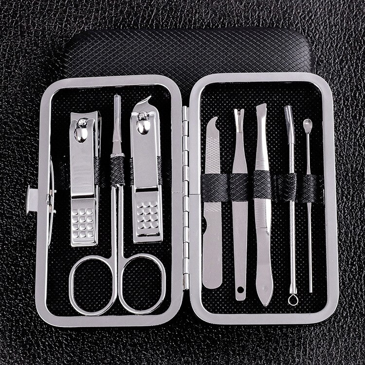Schoonheid manicure pedicure schaar verzorgingsset manicure set 19 stuks nagelknipper eagle tools complete set in doos: 12