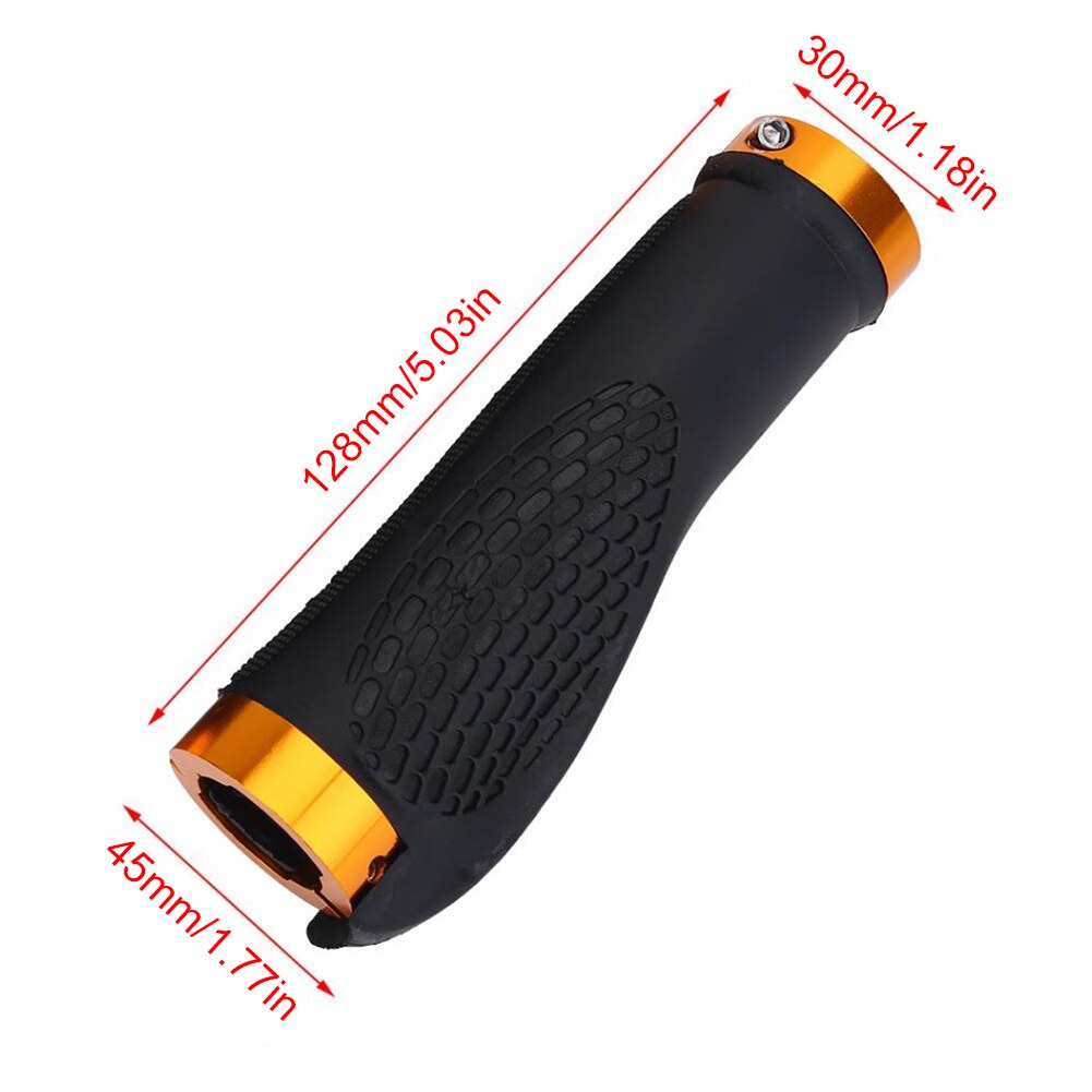 Bike Handlebar Grips Non-Slip Ergonomic Double Lock-on Bike Grips for MTB, BMX with Bar End Caps