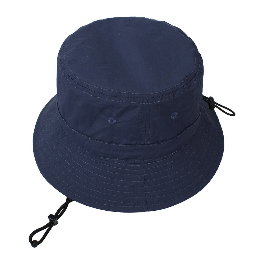 Cappello da sole Anti-UV a visiera larga a tesa larga con corda antivento pieghevole portatile da donna cappello da pescatore estivo cappello da pesca all&#39;aperto: ZQ