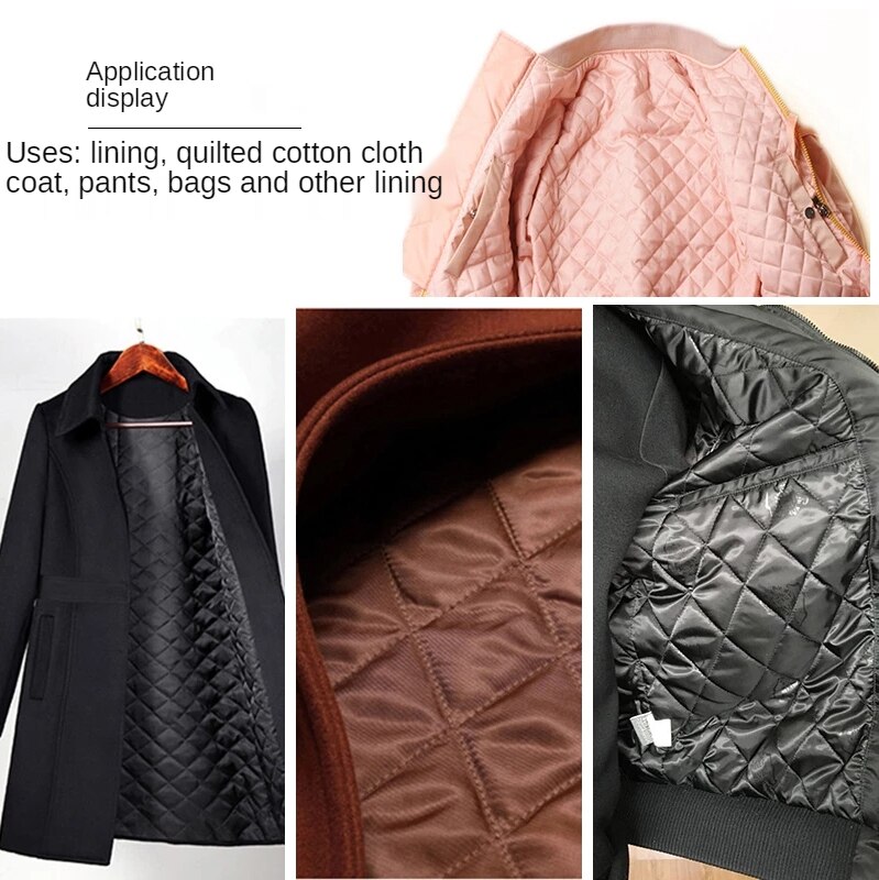 Voering Stof Gewatteerde Verdikte Katoen Wollen Jas Kleding Jas Brokaat Voor Naaien Herfst En Winter Diy Zwart Wit Polyester