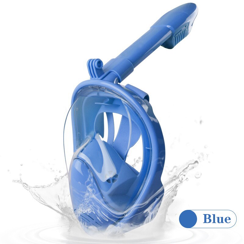 Kids Unisex Snorkel Diving Mask Swimming Full Face Snorkeling Masks Child Underwater Scuba Anti Fog Snorkel Scuba Equipment Set: Blue