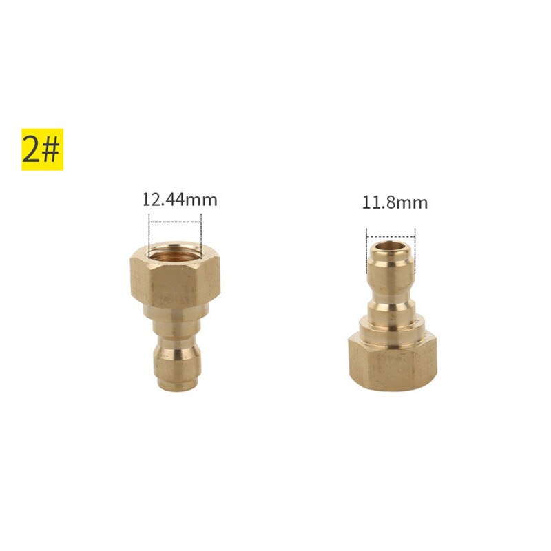 1/4 &quot;Quick Connect Koppler Adapter-Auto Sauber 1 ~ 14 # Waschen Druck Washer Anschluss für Schnelle Anschluss garten Schlauch Auto Washer: Brown
