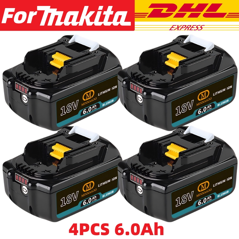 For Makita 100% Genuine 18V 6.0Ah/5.0Ah Li-ion Battery BL1860B BL1830 BL1850 BL1860b for Power Tools🔋