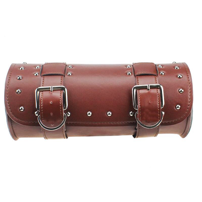 Sac en cuir de moto | Sac de bagage, sac queue de tête, sacs à outils, sac latéral de selle de moto: BROWN