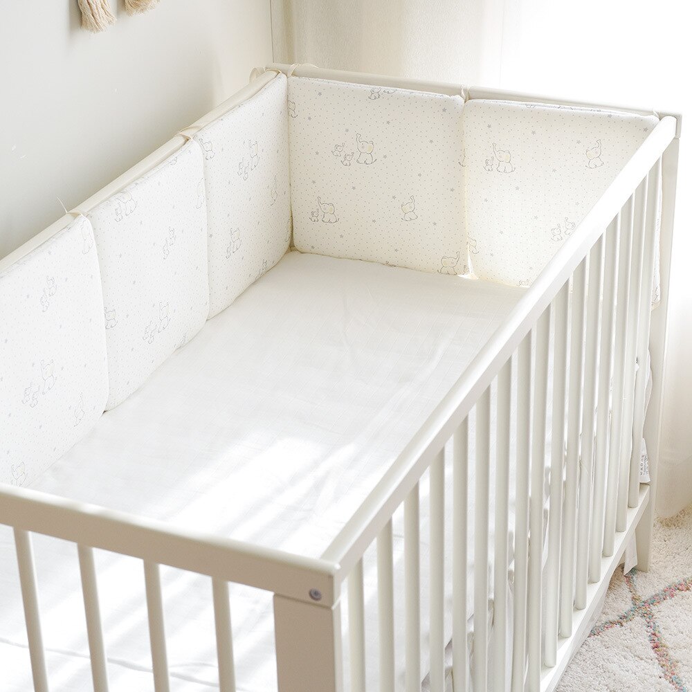 Barrière de protection pour berceau 30x30cm, 6 paquets, Rails de literie: White Elephant